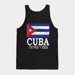 Cuba Libre Cuban Flag patria y vida Tank Top